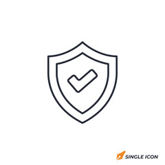 Shield icon vector illustration. Shield symbol isolated on white background