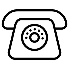 Phone icon in thin line style vector illustration graphic design