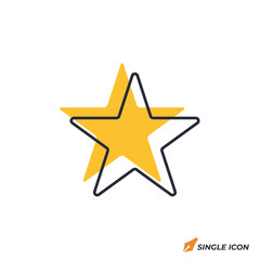 Obraz premium Star icon vector illustration. Star symbol isolated on white background