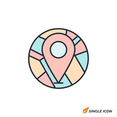Map Pin icon vector illustration. Map Pin symbol isolated on white background