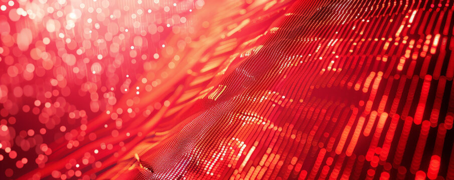 Scarlet abstract background with a pixelated, digital texture, suggesting modernity and innovation.