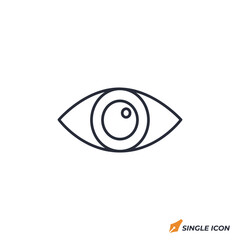 Obraz premium Eye icon vector illustration. Eye symbol isolated on white background