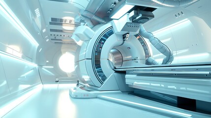 Cancer therapy advanced medical linear accelerator in the therapeutic radiation oncology to treat patients with device radiation oncology therapy device : Generative AI