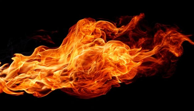 Dynamic fire flames, cut out.
