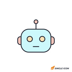 Obraz premium Robot icon vector illustration. Robot symbol isolated on white background