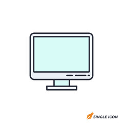 Monitor icon vector illustration. Monitor symbol isolated on white background