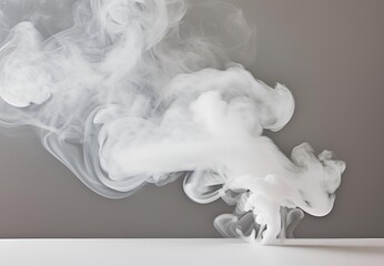 White smoke is often depicted as a soft, ethereal element, creating a sense of mystery, purity, or calmness.