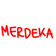 Merdeka typography of Indonesia Independence Day