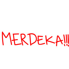 Merdeka typography of Indonesia Independence Day