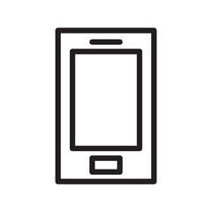 Smartphone icon in thin line style vector illustration graphic design