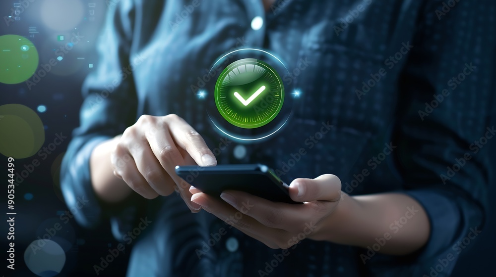 Poster digital online payment online banking online shopping and financial transaction success concept hand