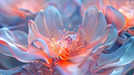 Abstract Floral Liquid Art