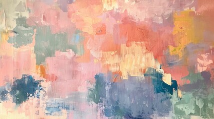Fototapeta premium Abstract art with soft pastel hues and expressive brushwork creating a dreamy effect