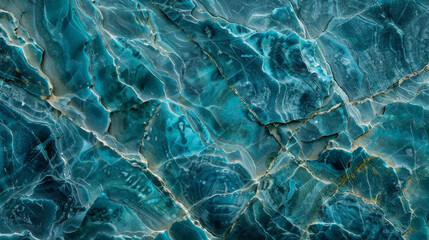 Obraz premium A detailed close-up of a teal stone texture background. The texture features the stone's rich color and unique patterns, creating a visually interesting and natural appearance.