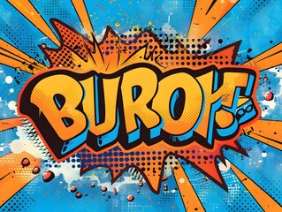 Fototapeta premium Vibrant Pop Art Comic Book Sound Effects with Playful Typographic Explosion