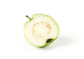 Guava Cut Fruit on white background