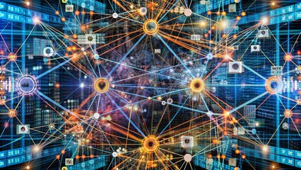 Abstract Data Network Background for Professionals