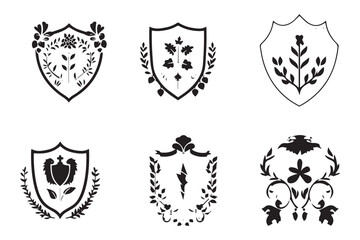 Fototapeta premium Shields Battlements vector,creative vector