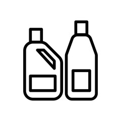 Liquid floor cleaner icon in thin line style vector illustration graphic design