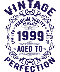 Vintage Aged To Perfection Birthday 1969 Vintage Birthday Design, T-Shirt, Gift All Original Parts