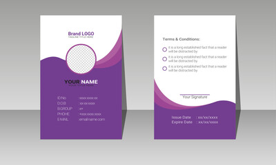 Modern ID Card Design Template – Trendy & Customizable for Any Industry 