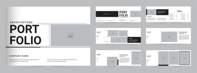 Landscape architecture portfolio layout, Corporate Architecture Portfolio design, portfolio template