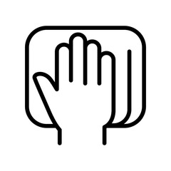 Obraz premium wipe icon in thin line style vector illustration graphic design