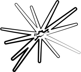 Star doodle line. Element for design