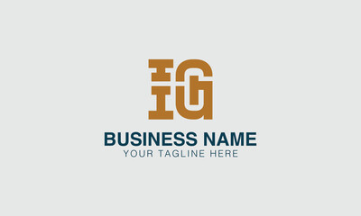 IG I ig initial logo | initial based abstract modern minimal creative logo, vector template image. luxury logotype logo, real estate homie logo. typography logo. initials logo