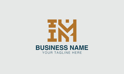 Fototapeta premium IM I im initial logo | initial based abstract modern minimal creative logo, vector template image. luxury logotype logo, real estate homie logo. typography logo. initials logo