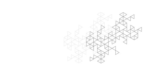 Abstract colorful geometric shape design elements on white background, Minimalistic texture with triangles pattern