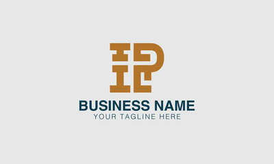 Fototapeta premium IP I ip initial logo | initial based abstract modern minimal creative logo, vector template image. luxury logotype logo, real estate homie logo. typography logo. initials logo