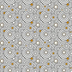 Colorful Geometric Circular Pattern With White, Black, and Yellow Accents