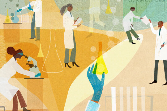 Research scientists working together