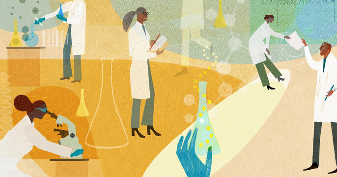 Research scientists working together