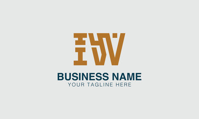IW I iw initial logo | initial based abstract modern minimal creative logo, vector template image. luxury logotype logo, real estate homie logo. typography logo. initials logo