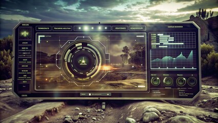 Fototapeta premium Professional Digital Interface HUD Overlay Background