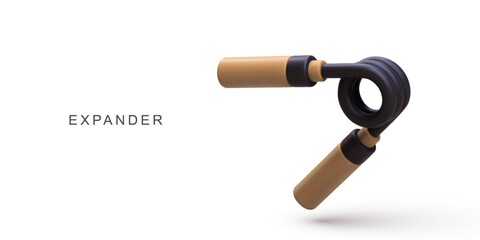 3d realistic Carpal expander on white background. Vector illustration.