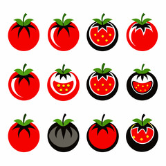 set of tomatoes, set of tomato, Set of Tomatoes: Collection of Tomato Illustrations, Images, and Artworks Featuring Various Tomato Designs