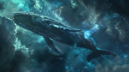 Fototapeta premium Whale in space