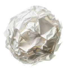 Fototapeta premium A crumpled ball of paper isolated on transparent background. PNG