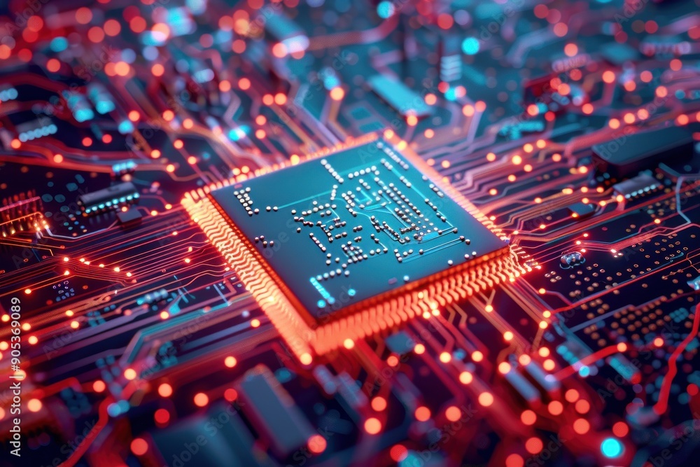 Poster electronic circuit board with processor