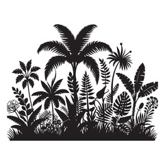plant vector Interior or indoor tree silhouette