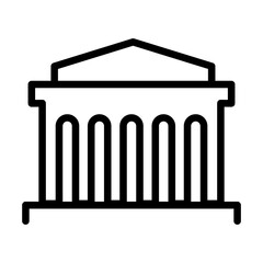 Museum icon in thin line style vector illustration graphic design