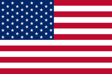 Fototapeta premium United States national flag with fifty white stars on blue canton and thirteen red and white stripes symbolizing freedom, patriotism, democracy, and American heritage