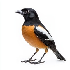 Obraz premium Rufous Treepie Isolated Against White Background, Captured in Natural Pose