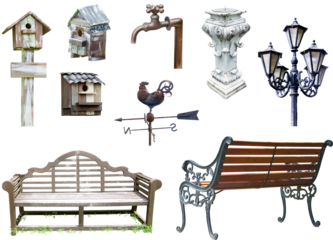 切り抜き透過素材セットーガーデン装飾、道具1