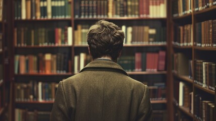 Librarian library background generative ai