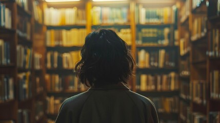 Librarian library background generative ai