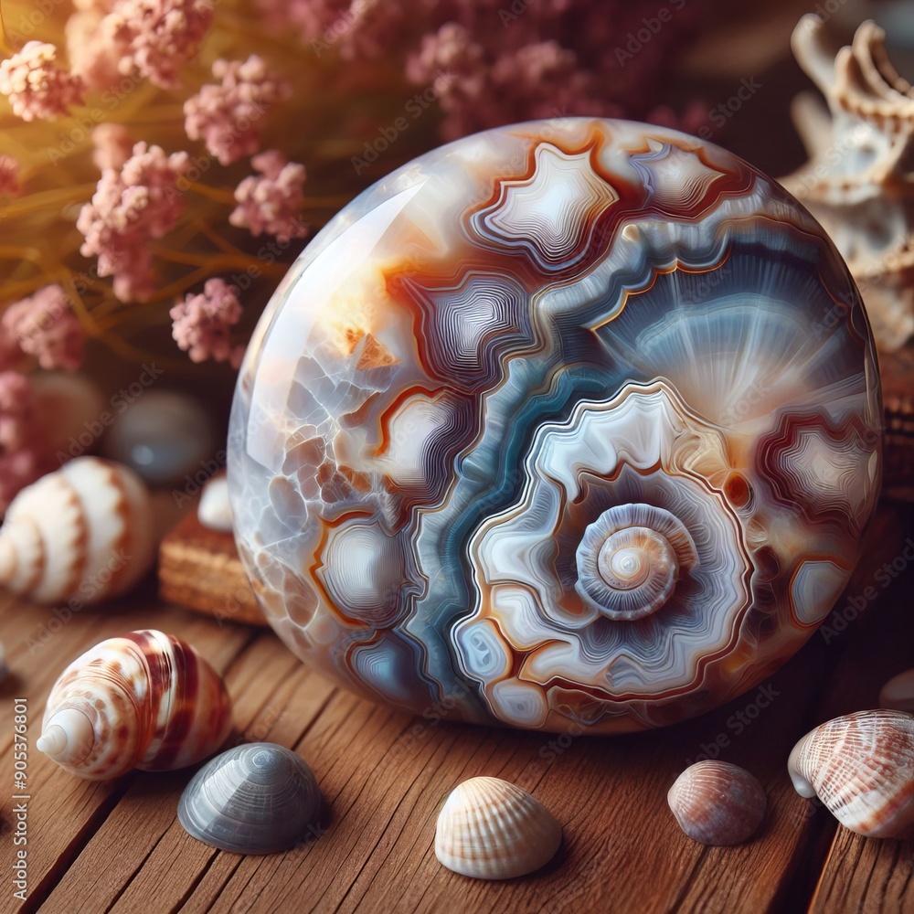 Poster 133 46 seashell agate a type of agate with patterns resembling s